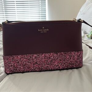 Burgundy & Glitter Kate Spade Crossbody